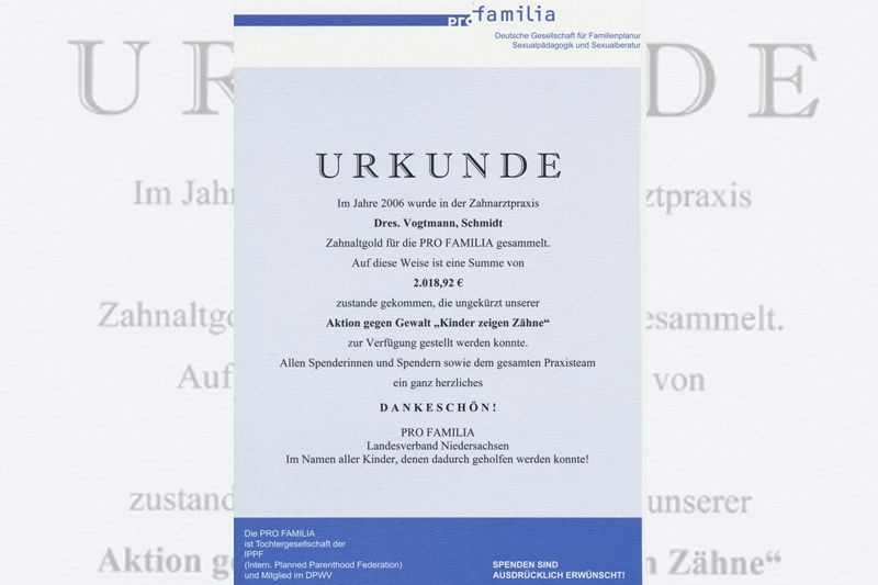 Ihre Wohlfühlpraxis“
Praxisgemeinschaft Dr. Roswitha Vogtmann, ZÄ