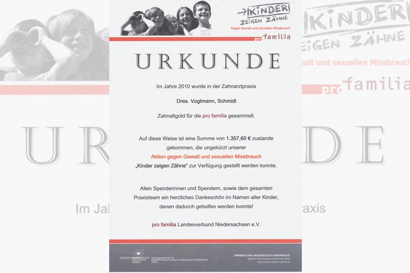 Ihre Wohlfühlpraxis“
Praxisgemeinschaft Dr. Roswitha Vogtmann, ZÄ