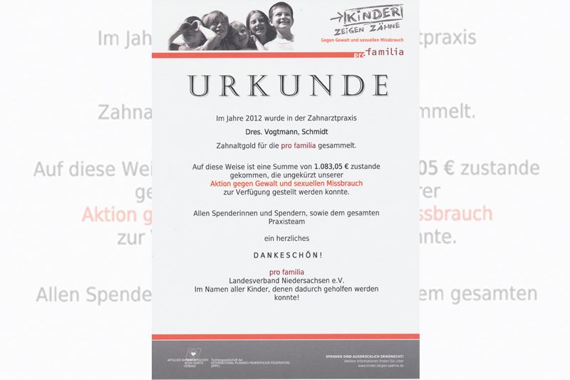 Ihre Wohlfühlpraxis“
Praxisgemeinschaft Dr. Roswitha Vogtmann, ZÄ